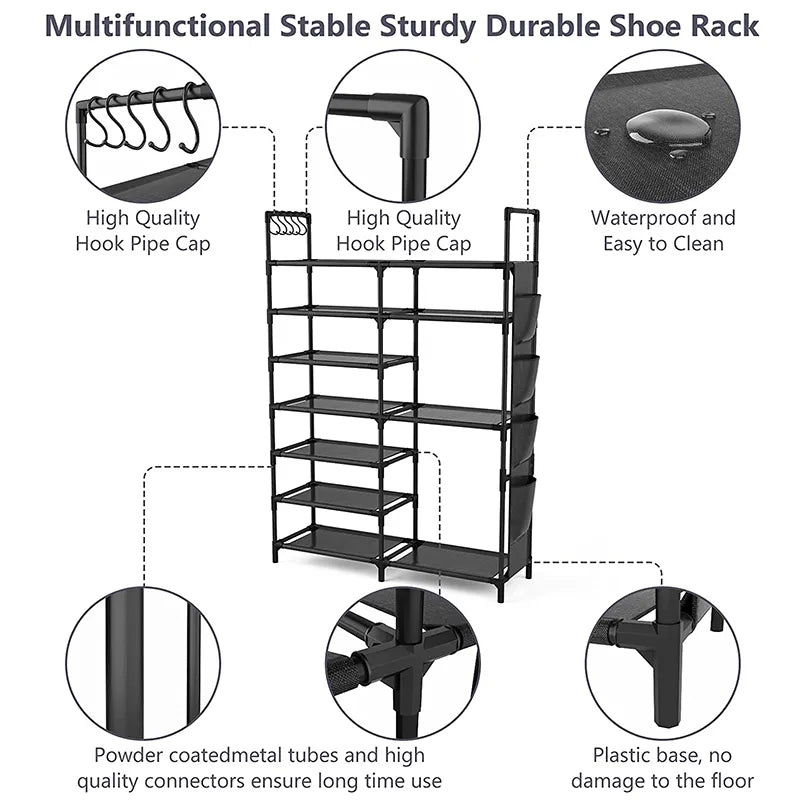 7X LAYERS 22X PAIRS SHOE RACK