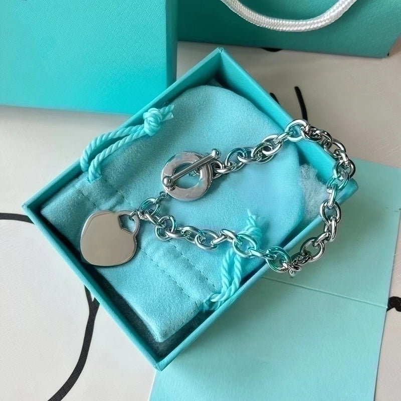 Minimalist Commute Heart Shape Titanium Steel Bracelets