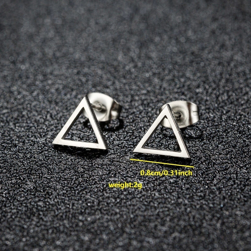 1 Pair Minimalist Classic Style Round Star Moon Hollow Out 304 Stainless Steel 18K Gold Plated Ear Studs