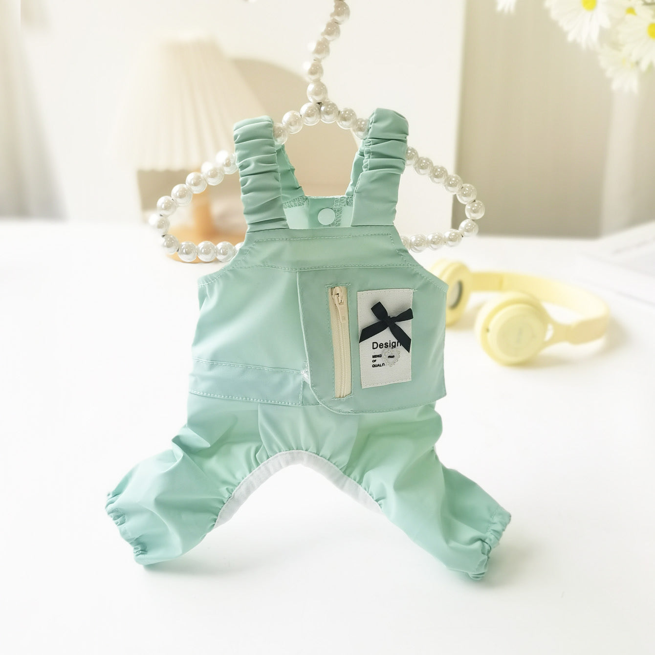 Sun Protection Bow Decor Breathable Dog Jumpsuits