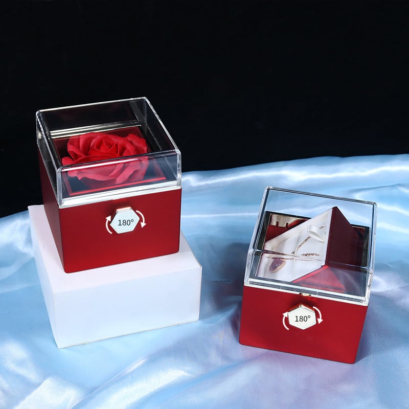 🌹Romantic Rose Gift Box– Eternal Rose Box & Heart to Heart Necklace