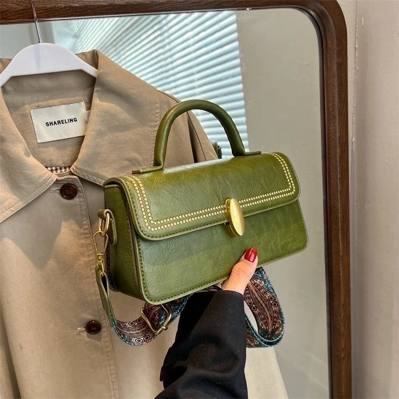 Women's Medium All Seasons Pu Leather Vintage Style Handbag