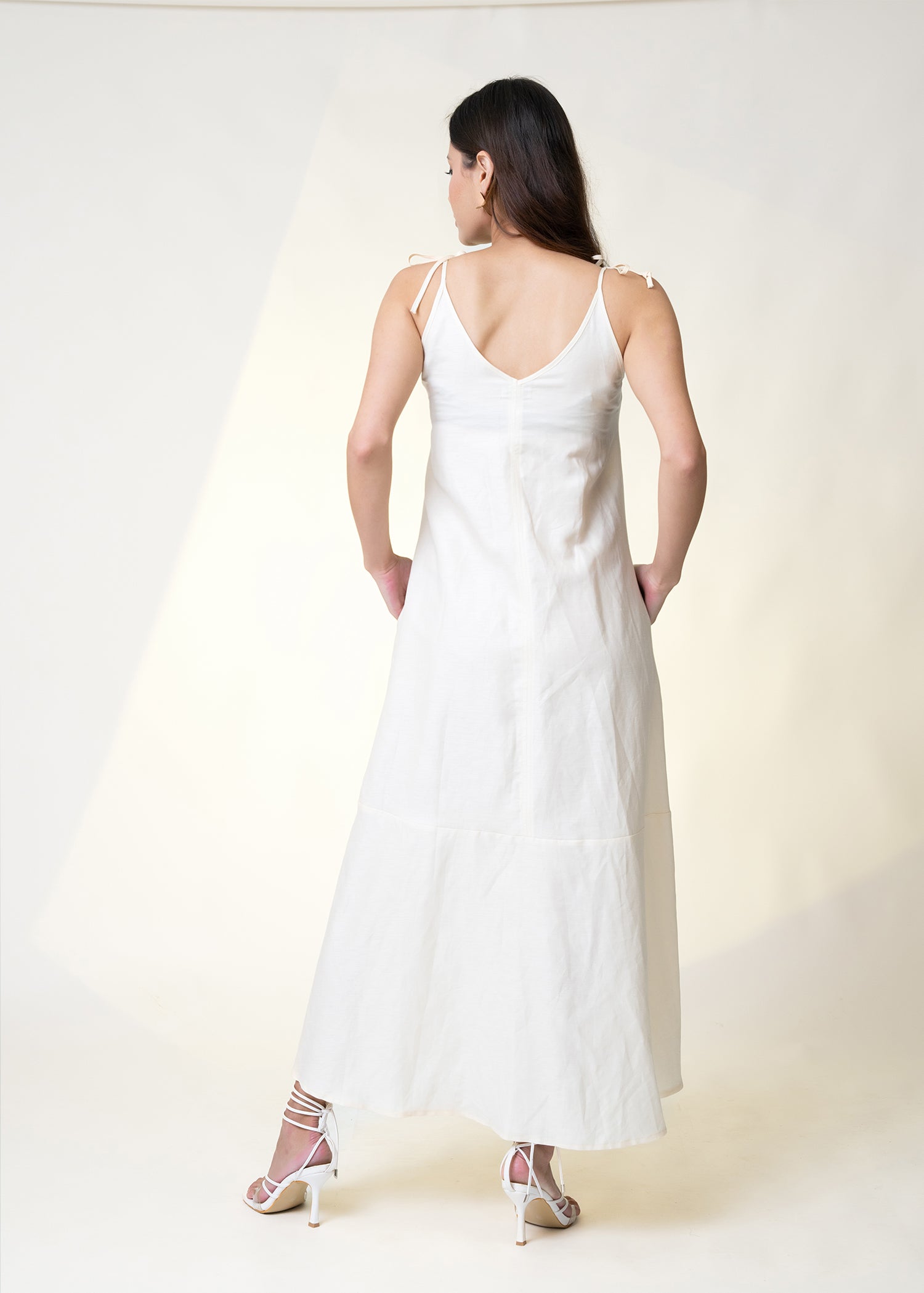 Strappy Maxi Dress With Side Pockets