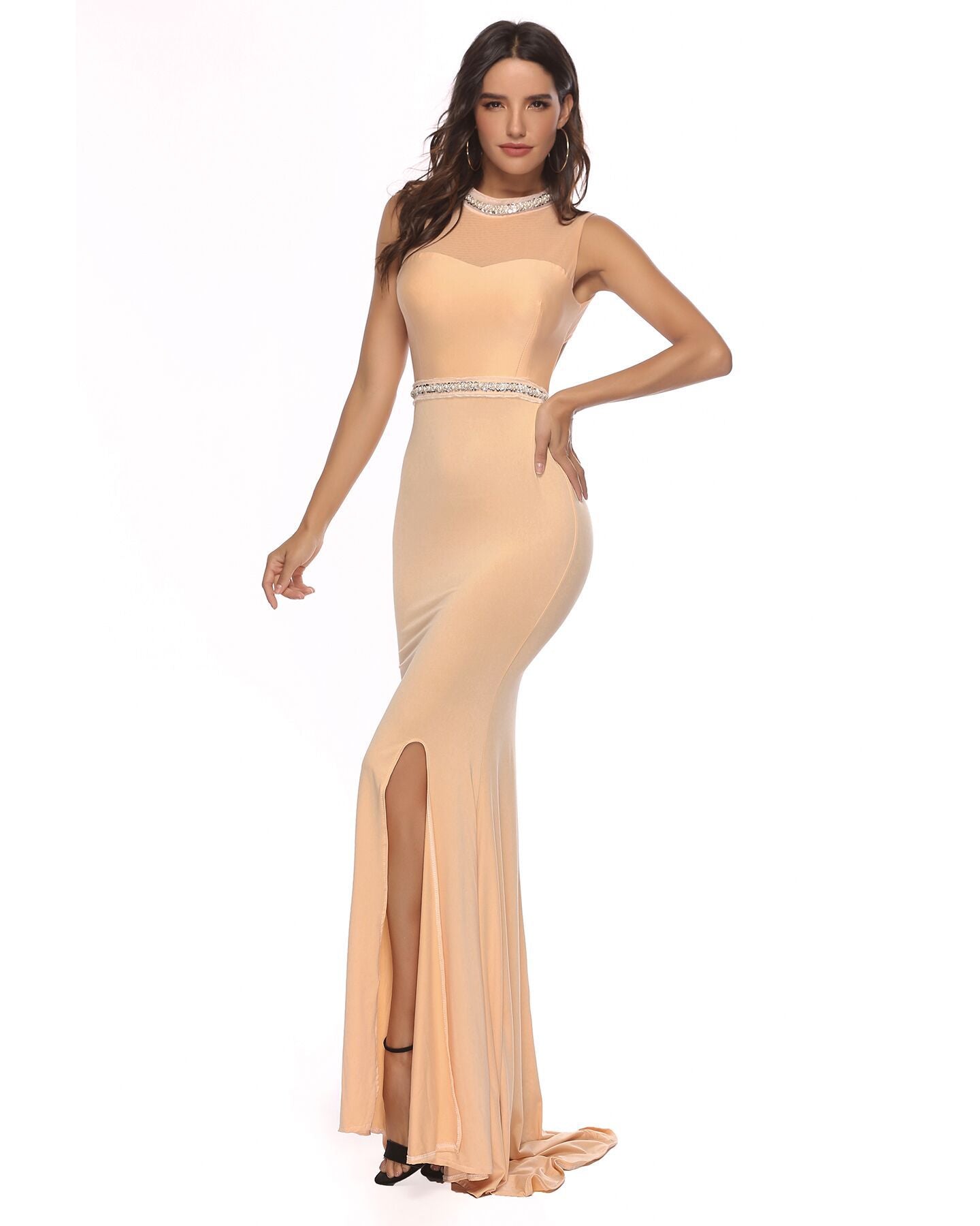 Diamond Backless Trailing Evening Dress( clearance sale