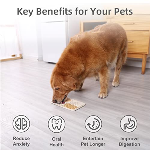 MateeyLife 2PCS Large Lick Mat for Dogs and Cats with Suction Cups. Dog Lick Mat for Anxiety Relief. Dog Toys to Keep Them Busy. Dog Enrichment Toys for Bathing. Cat Peanut Butter Lick Pad for Boredom