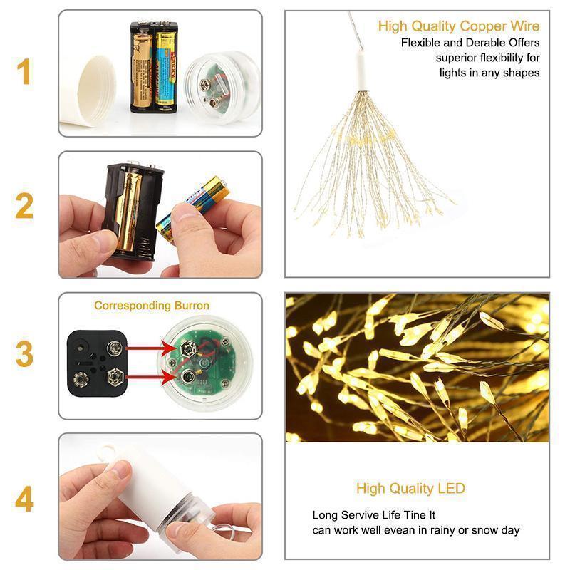 LED Copper Wire Firework Lights