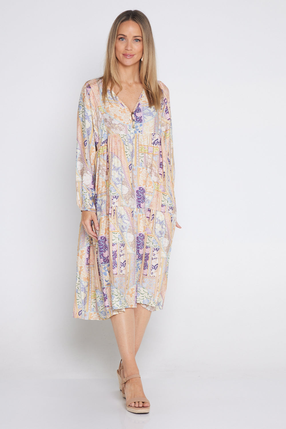 Carissa Dress - Dawn Floral Patchwork