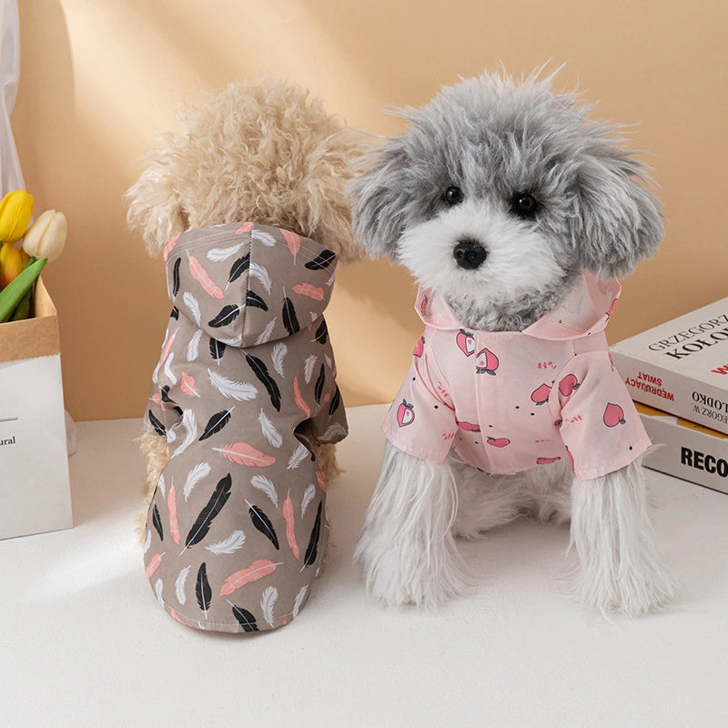Summer Ultra-thin Waterproof New Pet Clothes Dog Cat Cute Clothes Fashion Raincoat