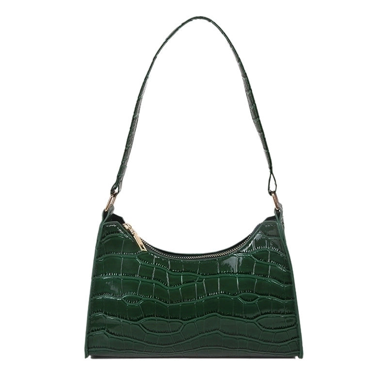 Fashion Square Crocodile Pattern Soft Surface Shoulder Bag