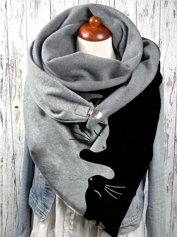 Women's Basic Streetwear Moon Butterfly Polyester Scarf