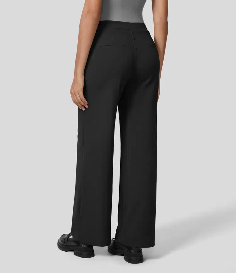 Quinn | High Waist Trousers with Side Pockets