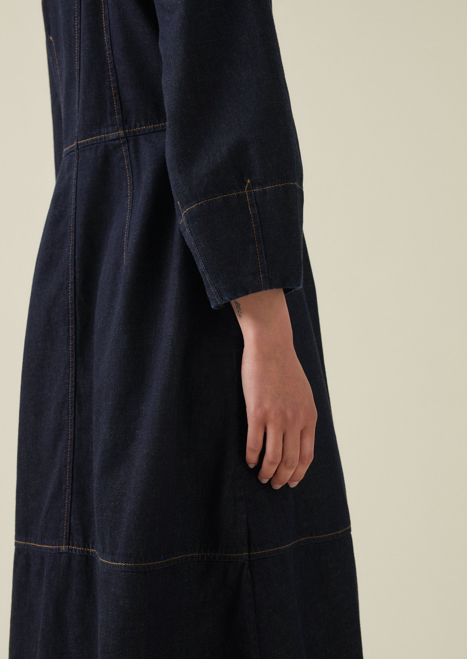 Indigo Denim Neat Shirt Dress | Indigo