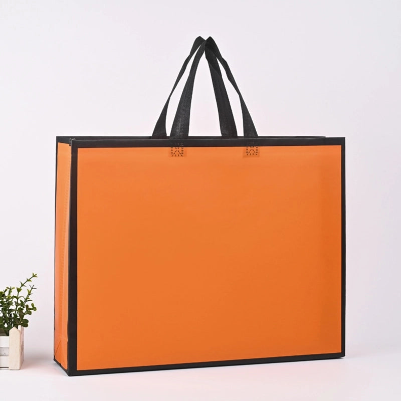 In Stock Hot-pressed Non-woven Clothing Bag Smile Face Facial Expression Bag Color Printing Children's Clothing Bag Advertising Handbag Printing LO