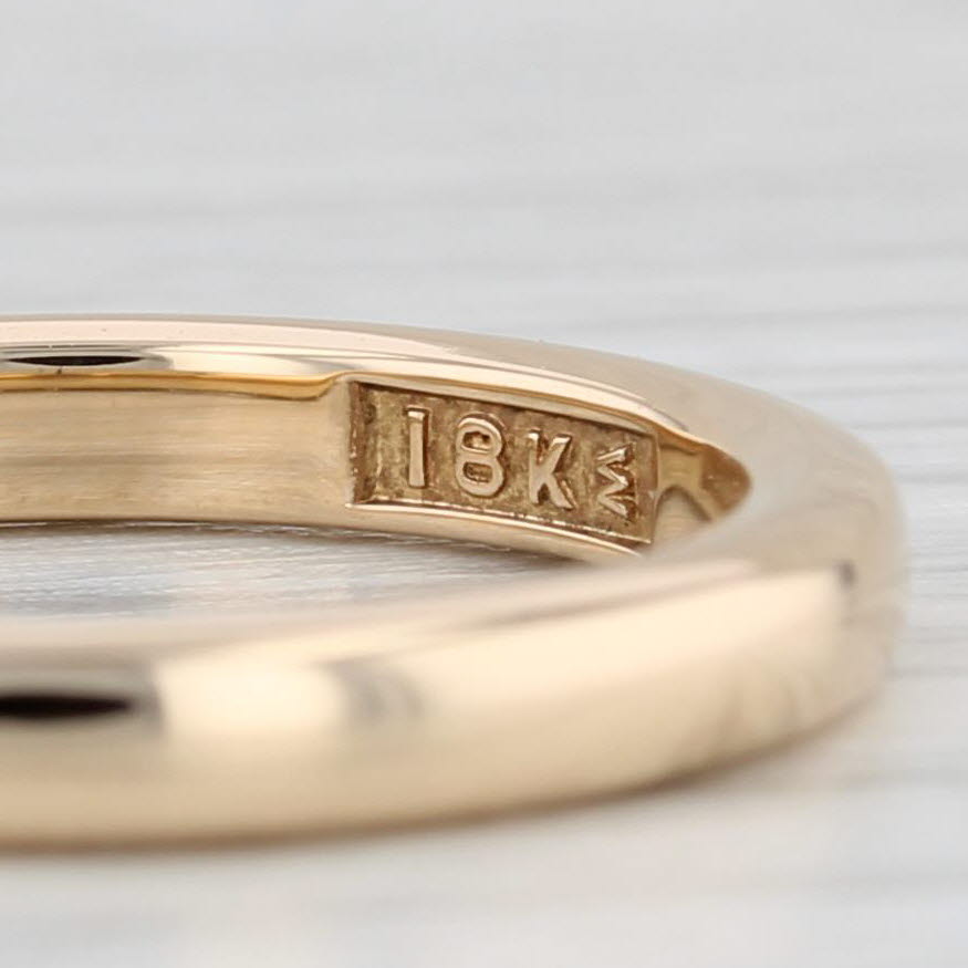 Vintage Classic Women's Wedding Band 18k Yellow Gold Size 6.5 Ring Woods