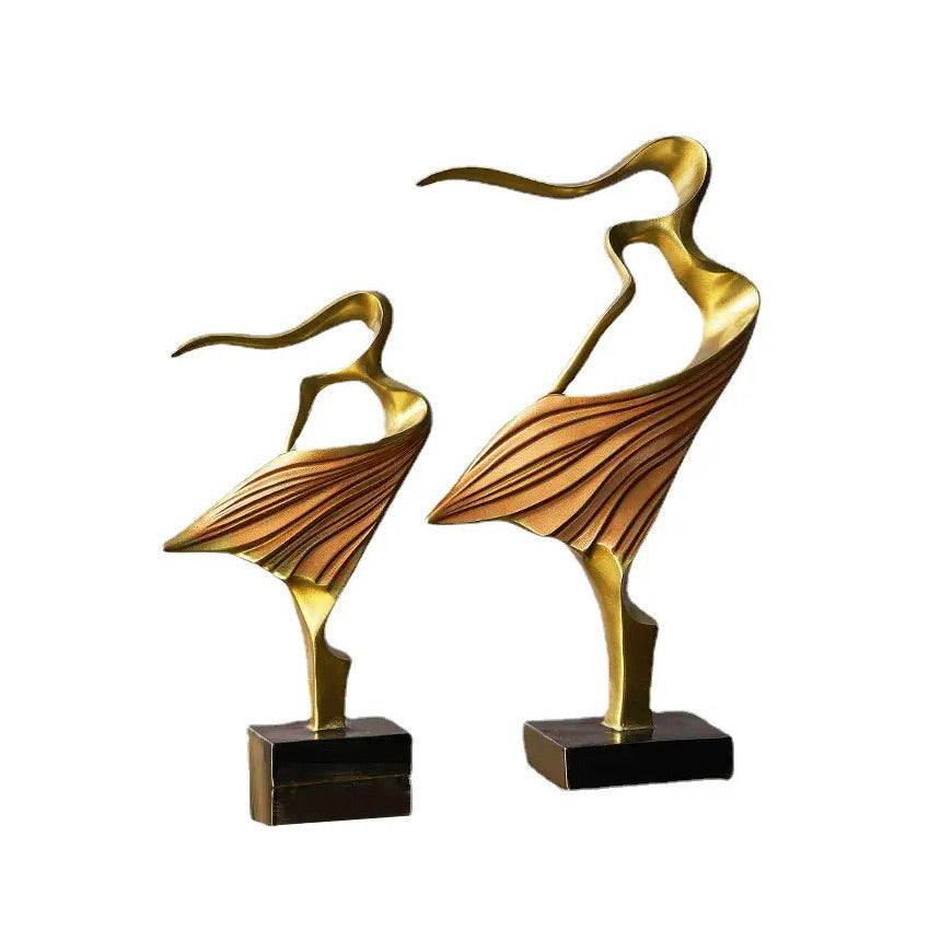 Sway Decorative Sculptures. Set of 2 - Gold