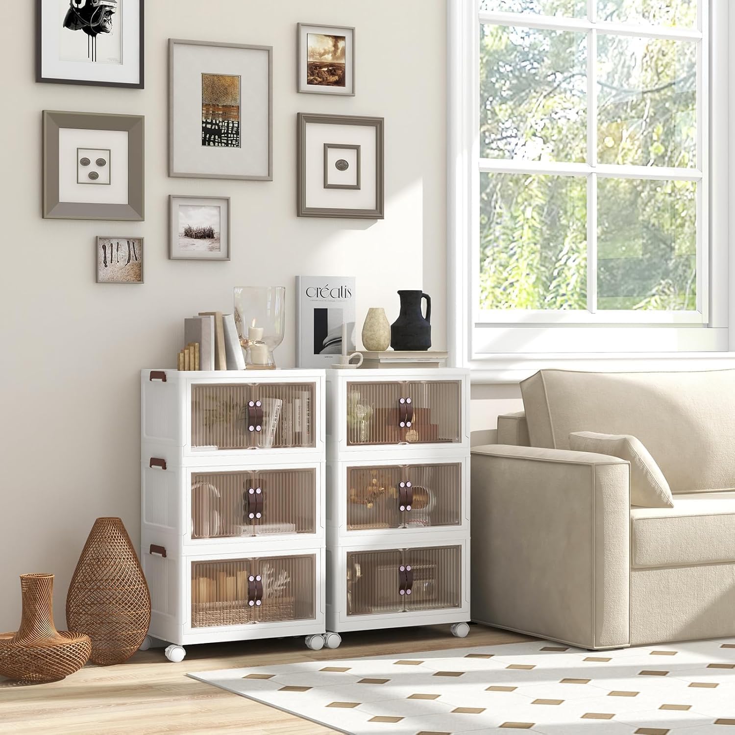 Foldable Storage Container 3 Layer. Stackable Storage Box