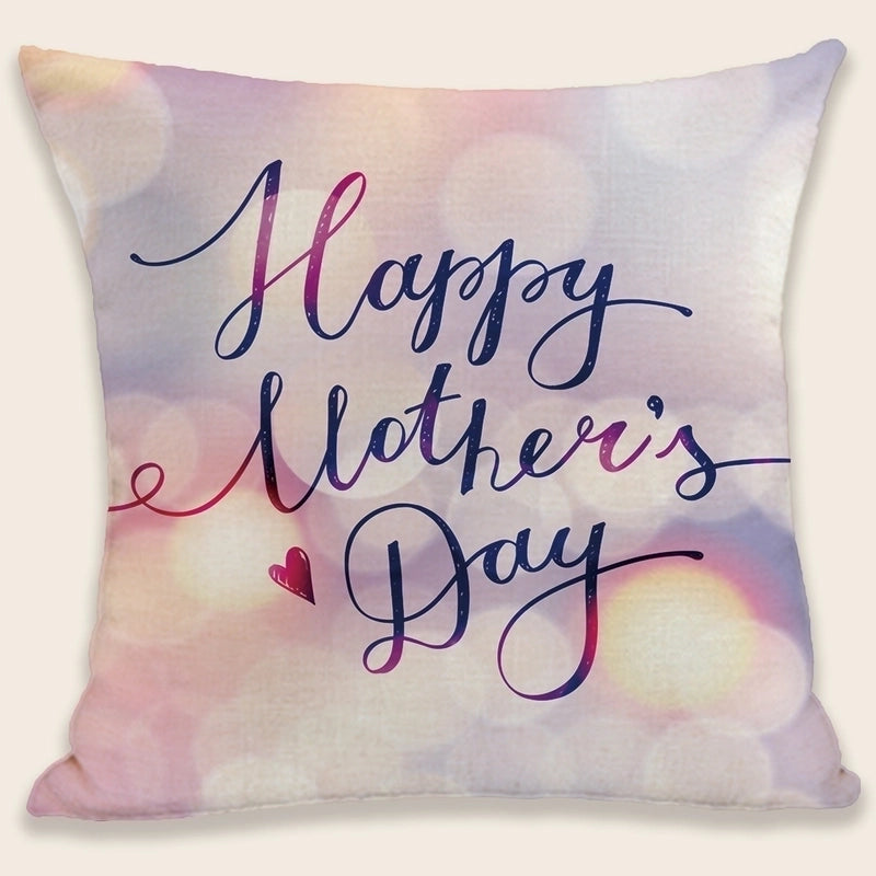 Mama Minimalist Classic Style Letter Plush Pillow Cases