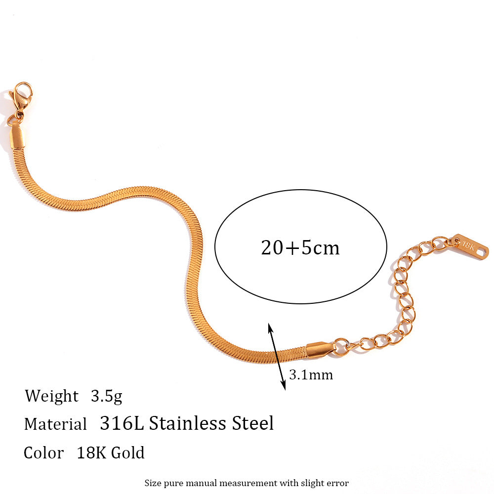 Minimalist Stripe Geometric Stainless Steel 18K Gold Plated Necklaces