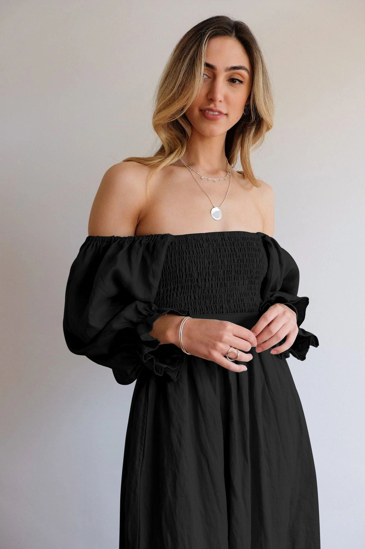 🏖️FRENCH RUFFLED LANTERN SLEEVES MULTI-WEAR DRESS🔥HOT SALE 49% OFF