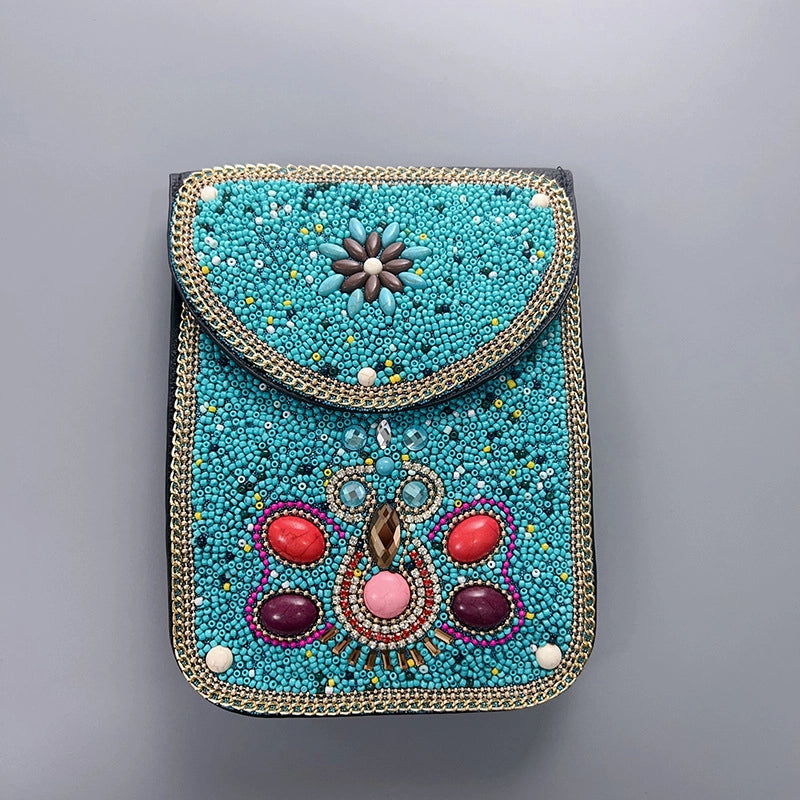 Women's Pu Leather Flower Vintage Style Classic Style Square Magnetic Buckle Phone Wallets