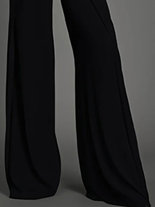 Loose Wide Leg High-Waisted Solid Color Pants Trousers