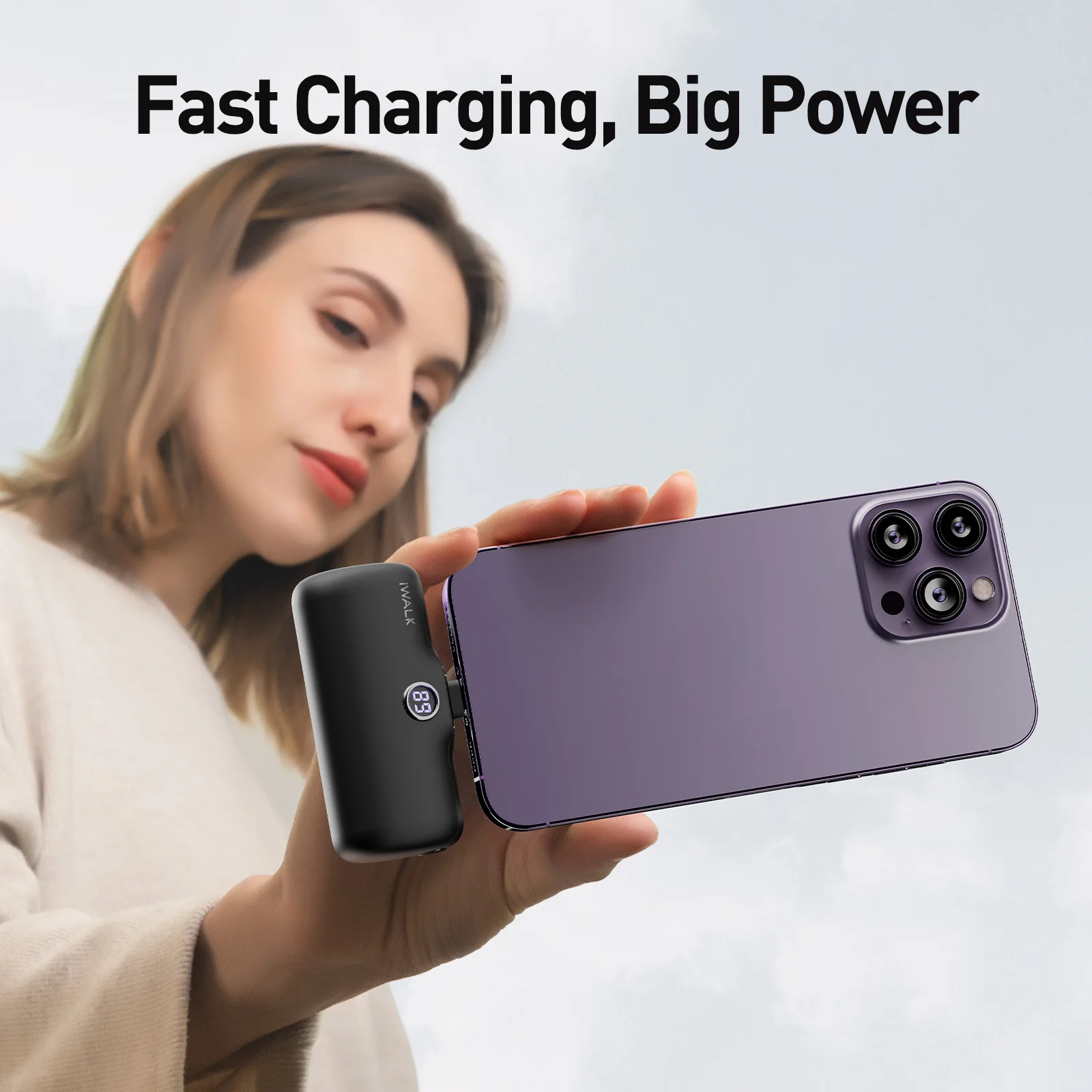 iWALK LinkPod P Power Bank Superior Quality Docking Charge 4800mAh 18W PD Fast Charging Mini Portable Phone Charger Power Bank