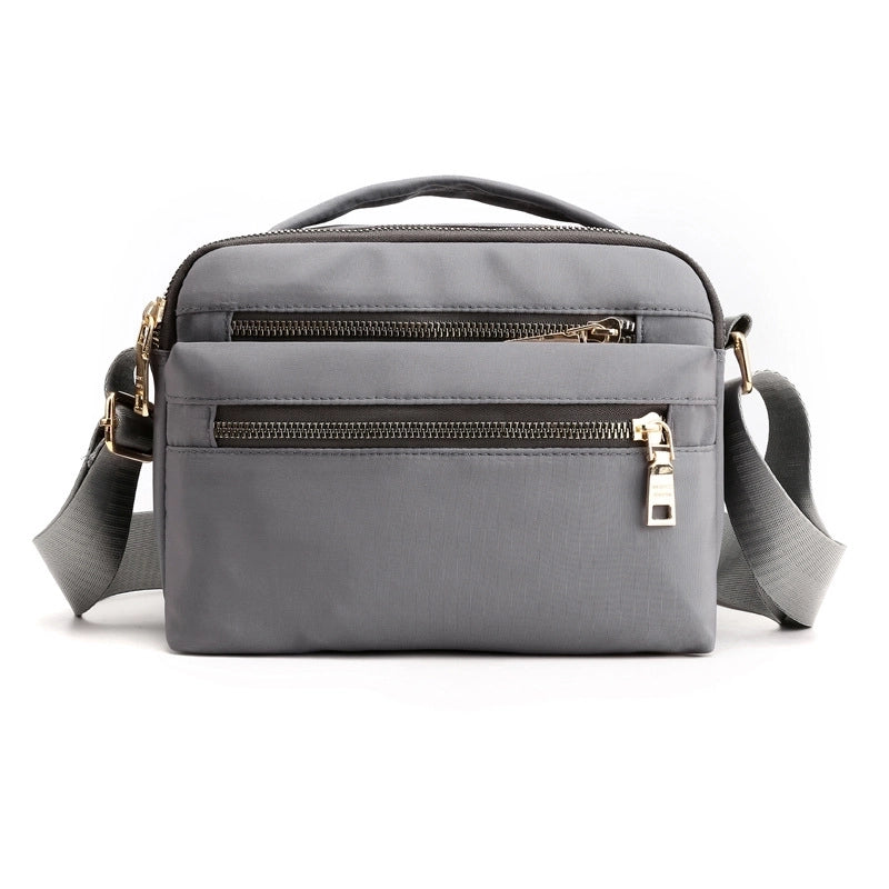 Women's Small Nylon Solid Color Basic Classic Style Square Zipper Shoulder Bag Crossbody Bag