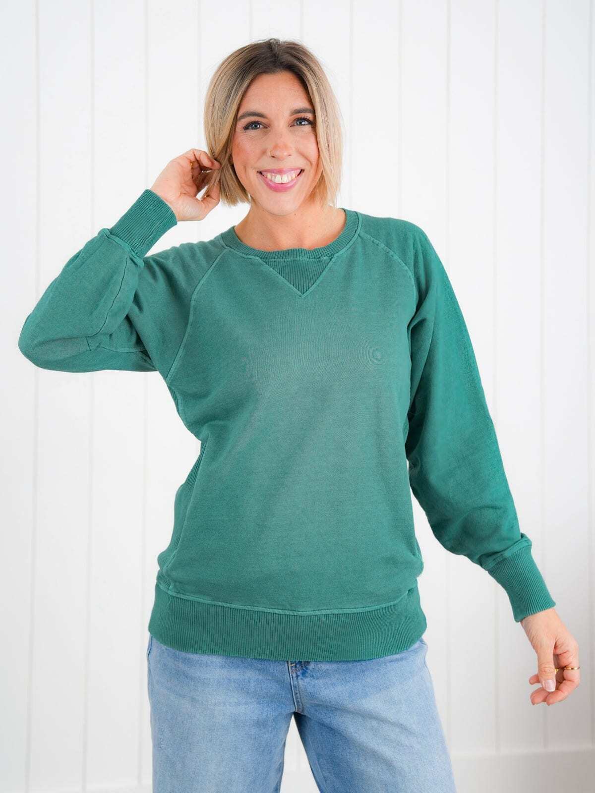FINAL SALE⚡8 Packs for $24.95⚡ - Door Buster! Zenana Pigment Dyed French Terry Pullover w/ Pockets (Multiple Colors)