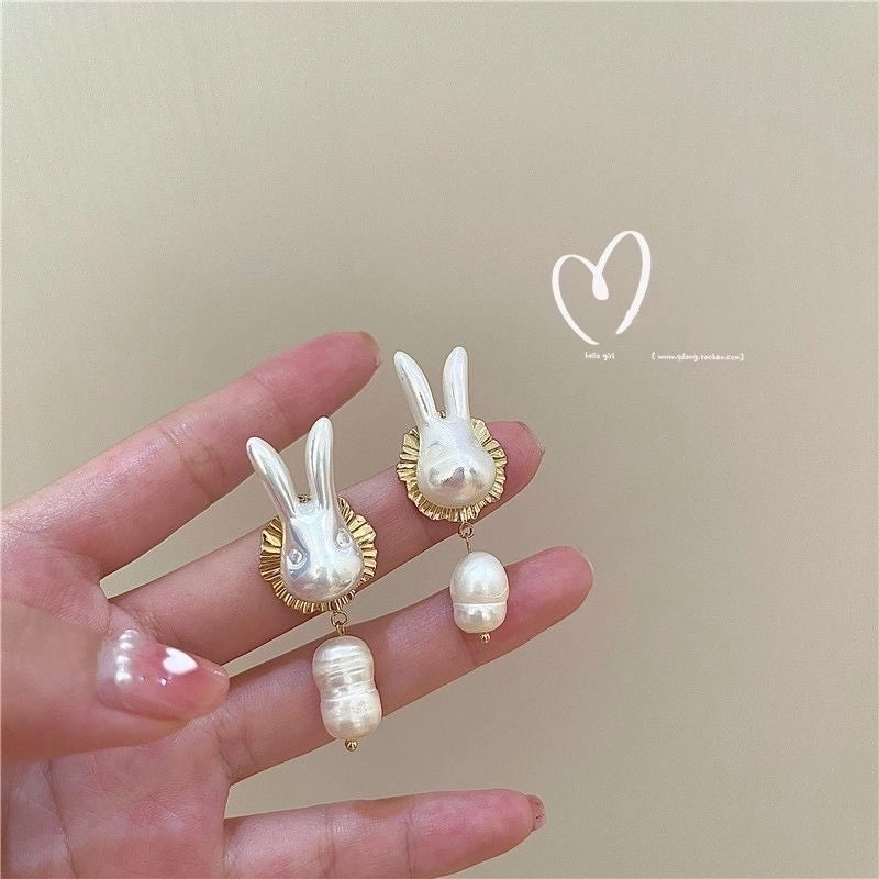Fashion Geometric Alloy Plating Artificial Pearls Women's Earrings 1 Pair