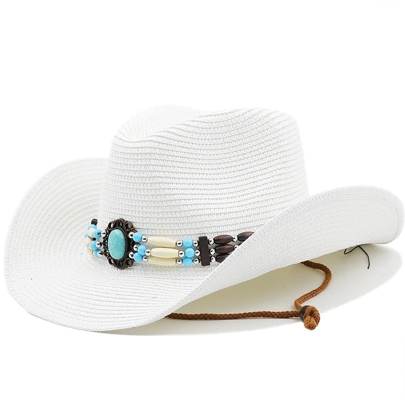 Unisex Retro Solid Color Handmade Crimping Straw Hat