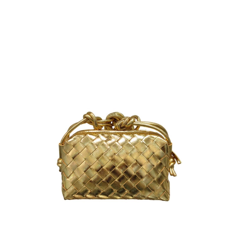 New Square Woven Cloud Bag Genuine Leather  Women's Bag Fashionable Hand-held Shoulder Crossbody Bag For Women