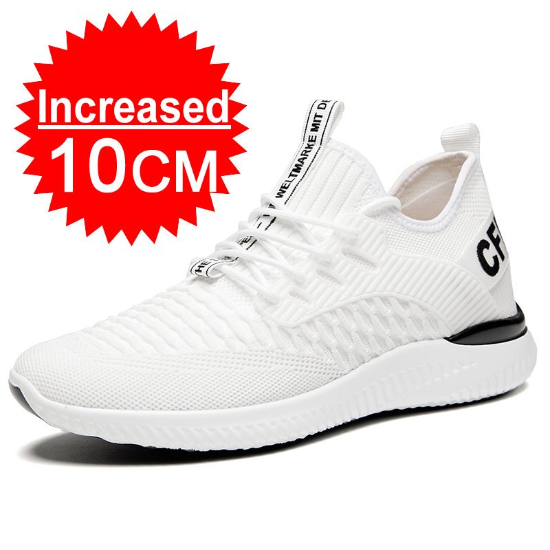 Gptsolvy Men Elevator Shoes Height Increase Sneakers Shoes for Men 10cm Breathable Casual Shoes Invisible Inner Heightening 8cm Men Shoes