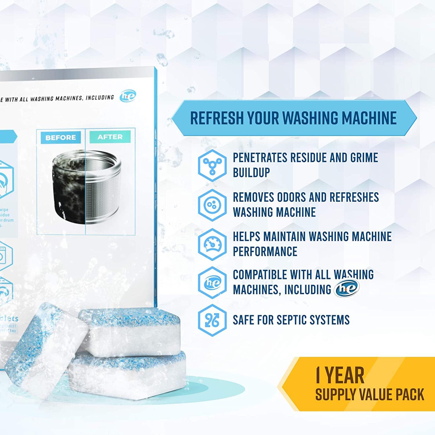 Washing Machine Cleaner. Washing Machin Cleaning Tablets