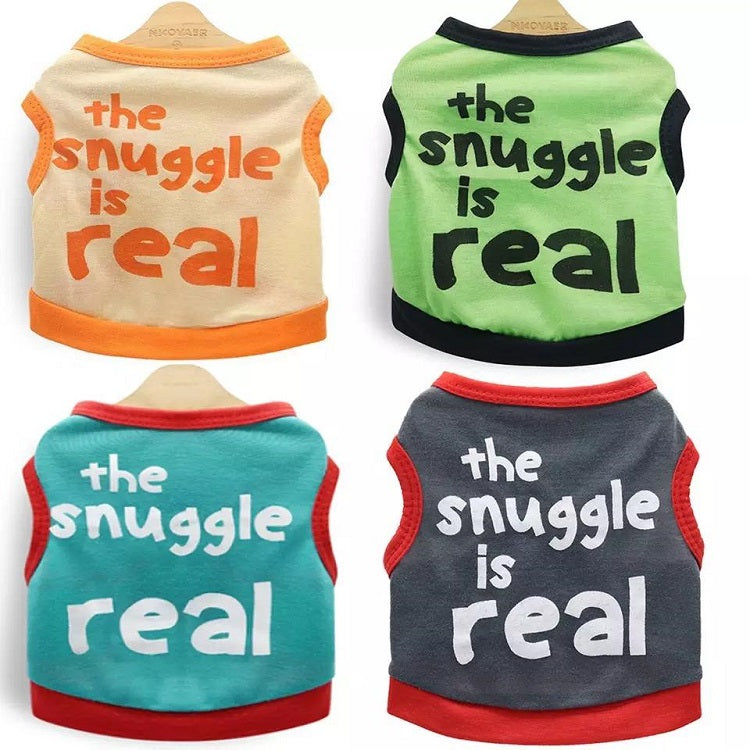 Snuggle Is Real Printed Dog Cat Vest