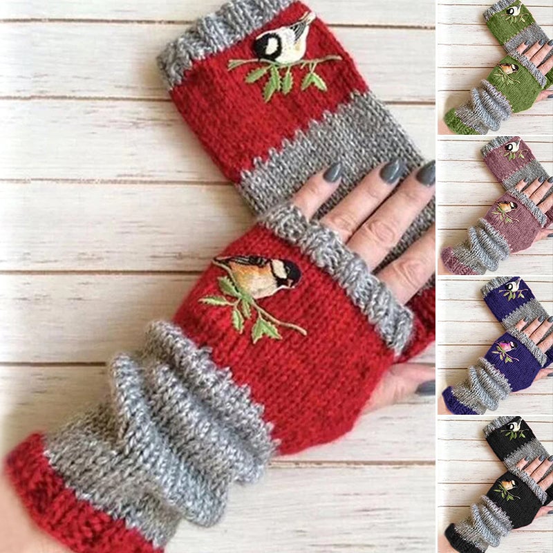 Warm Patchwork Embroidered Gloves💥Buy 2 Free Shipping💥