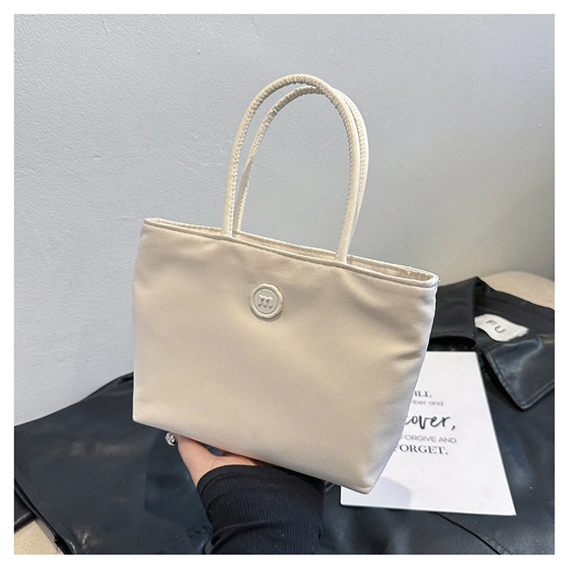 Women's Nylon Solid Color Basic Classic Style Square Zipper Handbag