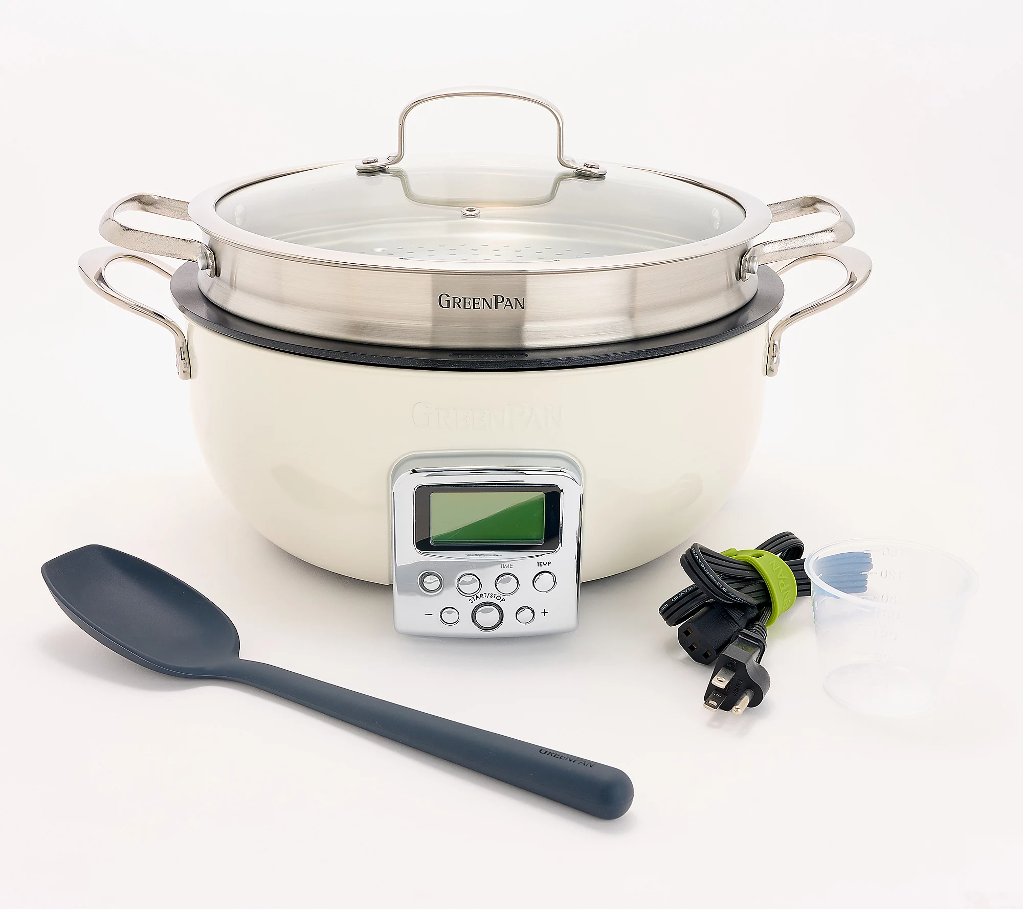 QVC 2025 New year promotion🎉GreenPan Elite 6-Quart Electric Multi-Pot with Steamer & Tool