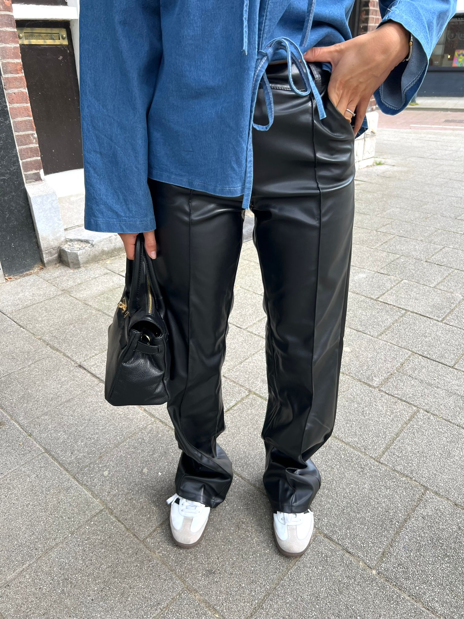 Jessie pu pants black