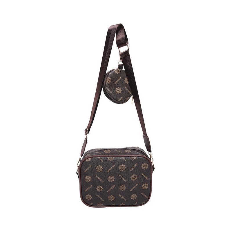 Vintage Fashion Texturized Small Square Bag Women's Summer New Entry Luxury Small Flower Shoulder Bag Internet Popular Trendy Crossbody Bag
