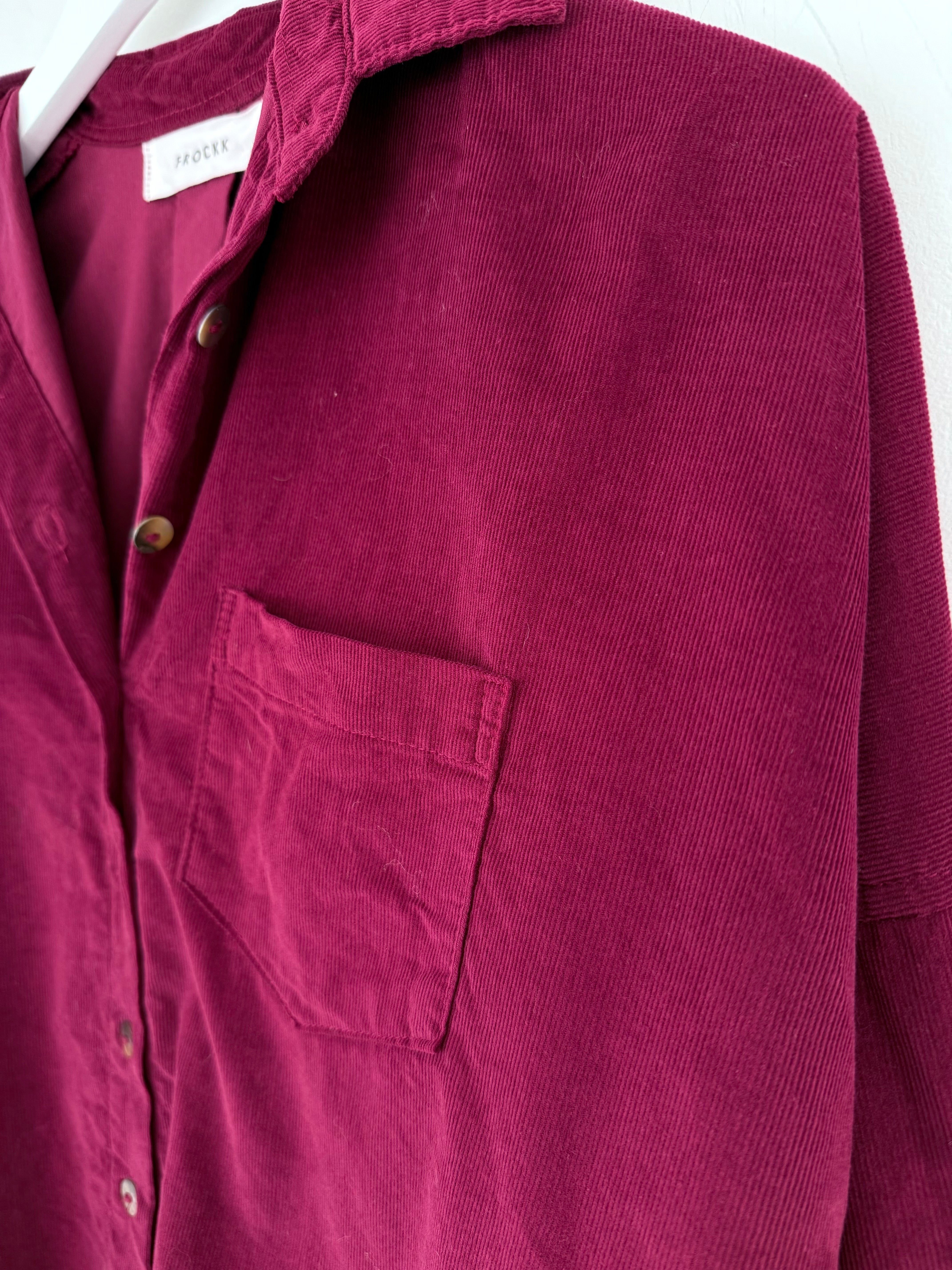 rosie shirt - merlot cord