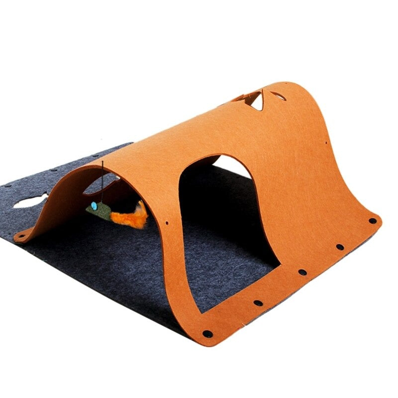Cat Tunnel With Hanging Catnip