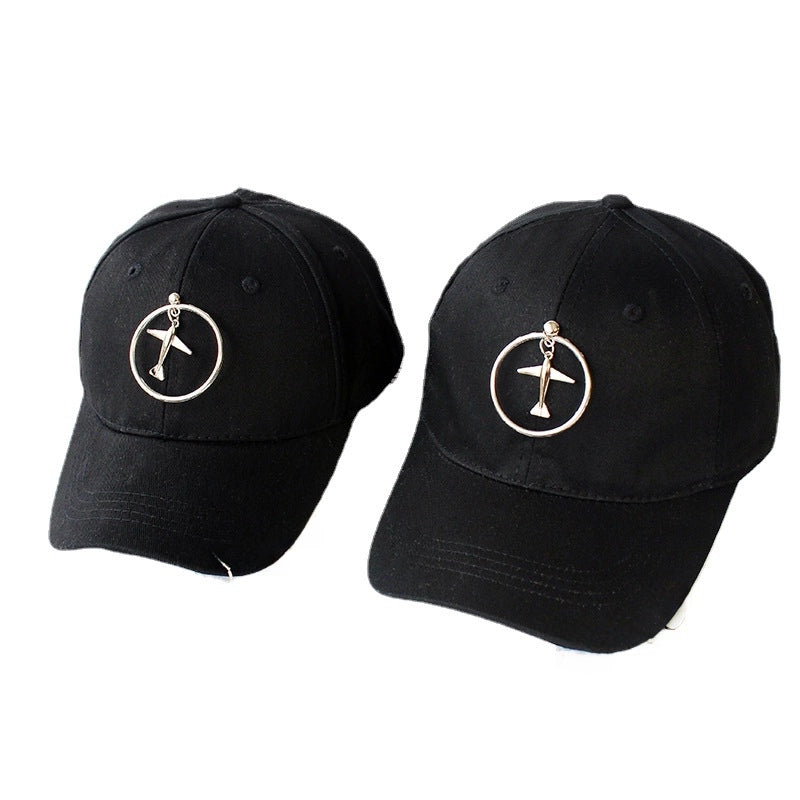 Hat Women's Korean Style Personality Chain Iron Ring Cap Student Children's Baseball Cap Spring And Summer Parent-Child Sunshade