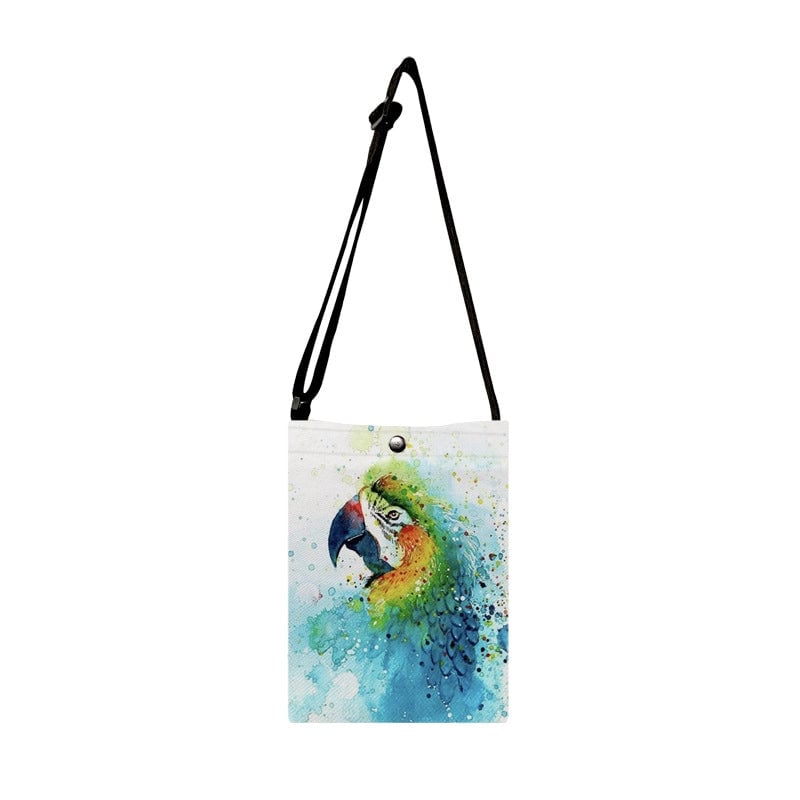 Women's Small Textured Velvet Animal Vacation Classic Style Square Magnetic Buckle Crossbody Bag