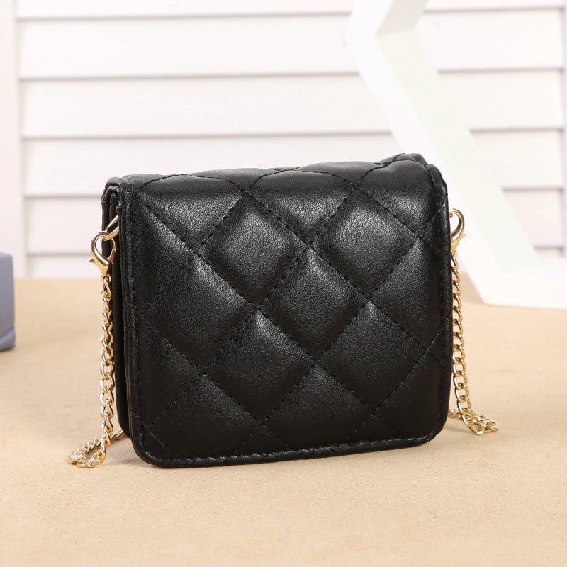 With Mirror Cosmetic Bag Mouth Red Envelope New Mini Bag Messenger Bag Women's Diamond Chain Small Square Bag