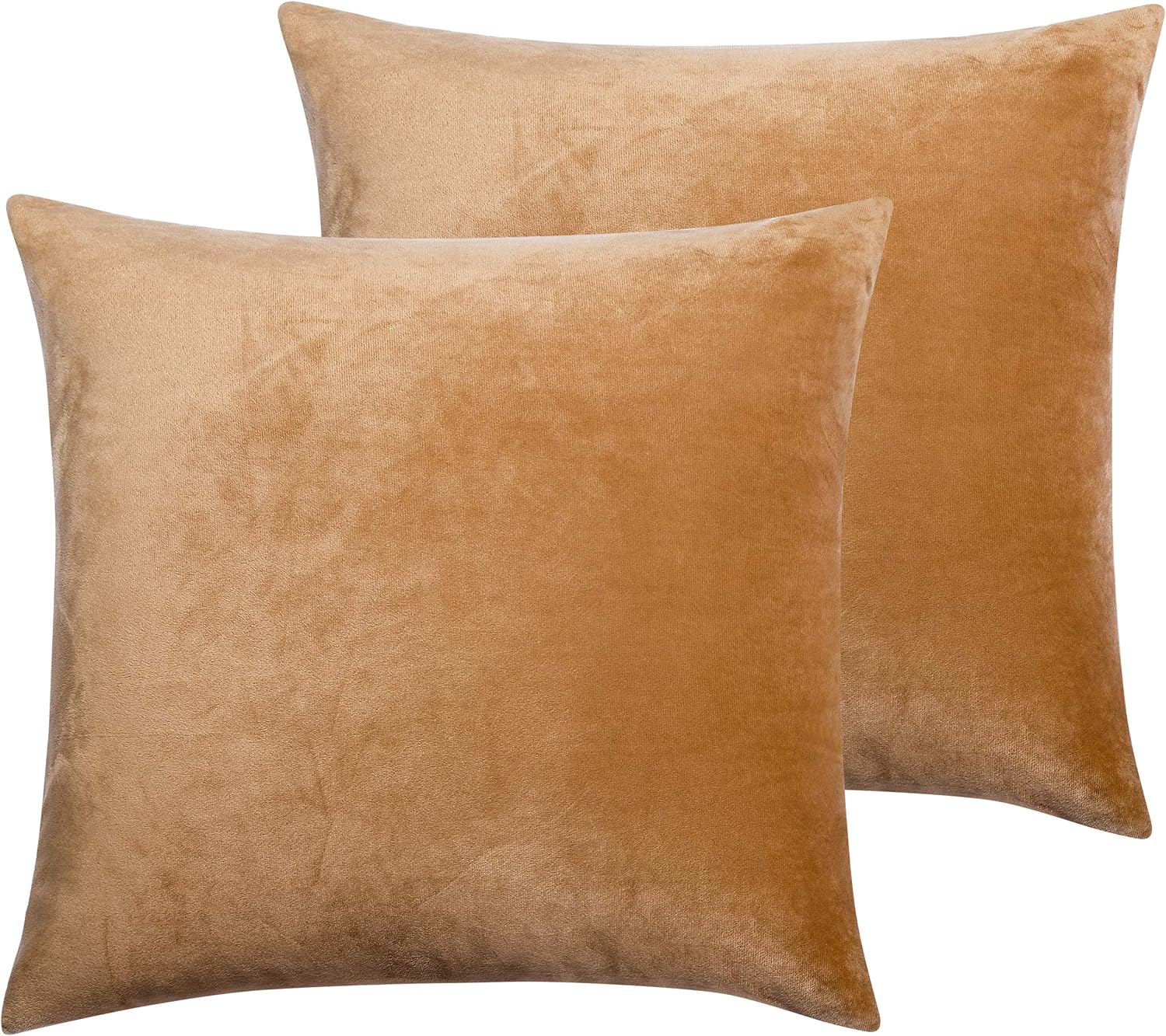 Gold Brown-Velvet Cushion Covers