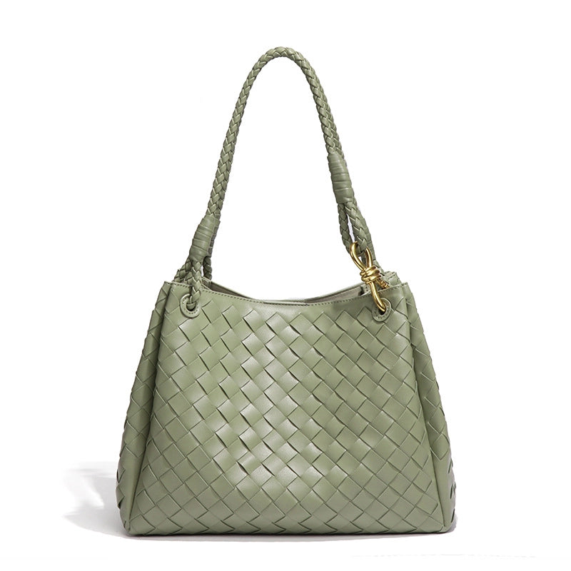 Women's Large Pu Leather Solid Color Elegant Streetwear Square Magnetic Buckle Handbag