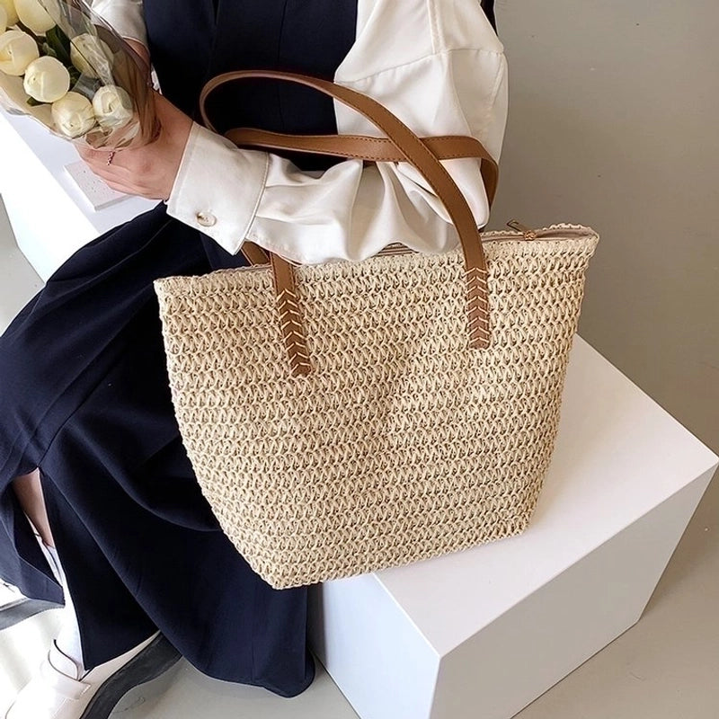 Women's All Seasons Straw Fashion Shoulder Bag