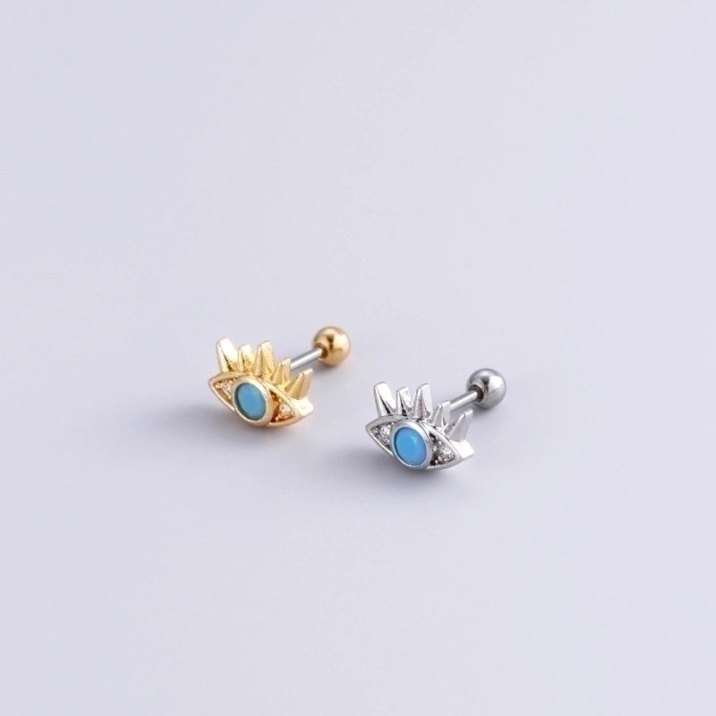 1 Piece Ear Cartilage Rings & Studs Fashion Heart Shape 316L Stainless Steel  Copper Plating Inlay Zircon