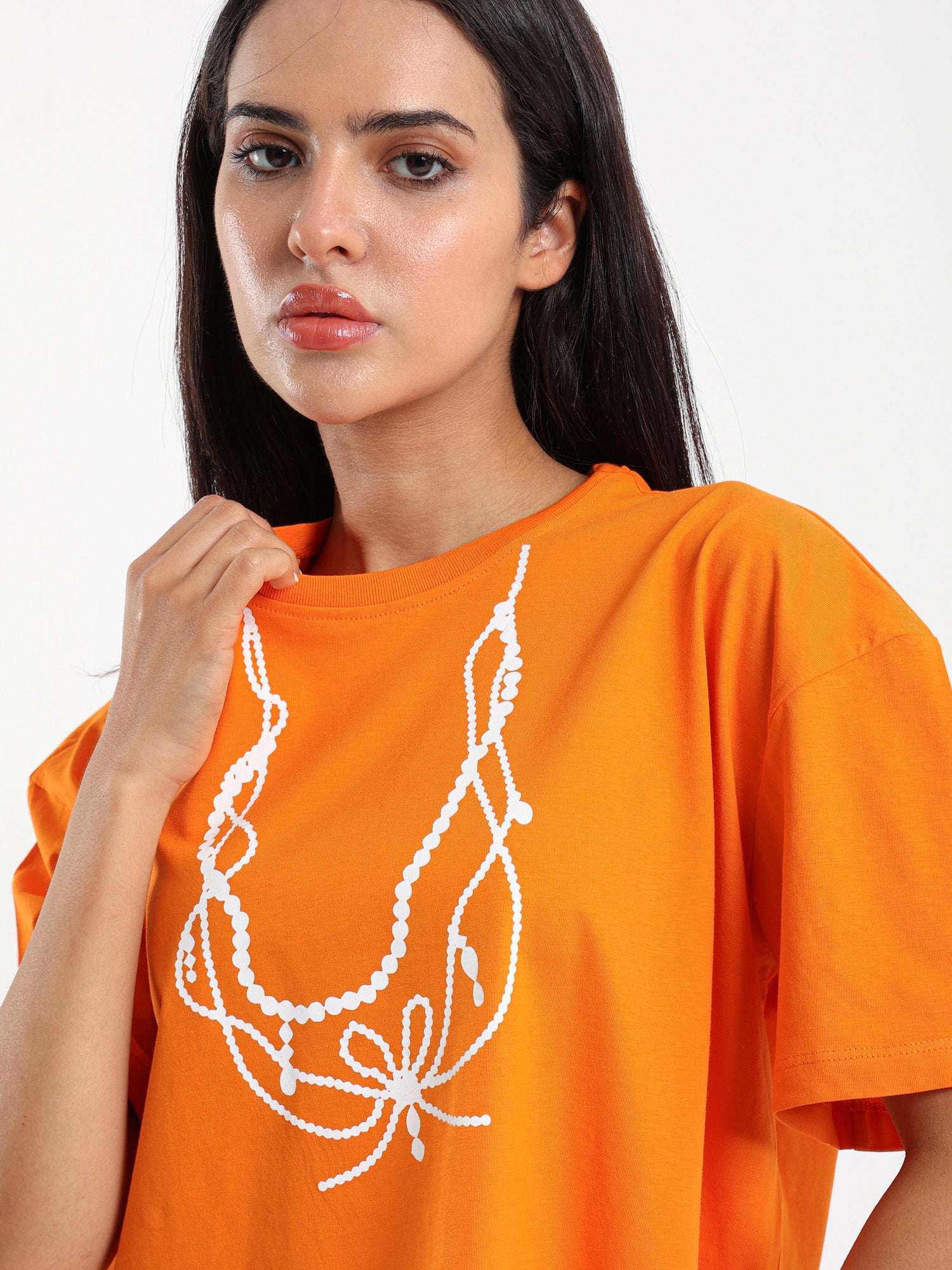 Cropped Half Sleeve Tee