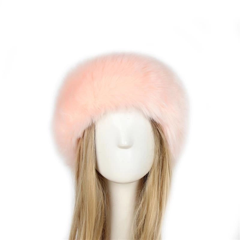 P0202 Fashion Color Mao Mao Head Ring Head Ring Imitation Fur Warm Headgear Cap Children Europe And The United States New